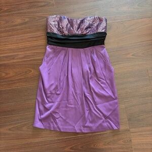 Size 5 Purple Sequin Satin Dress